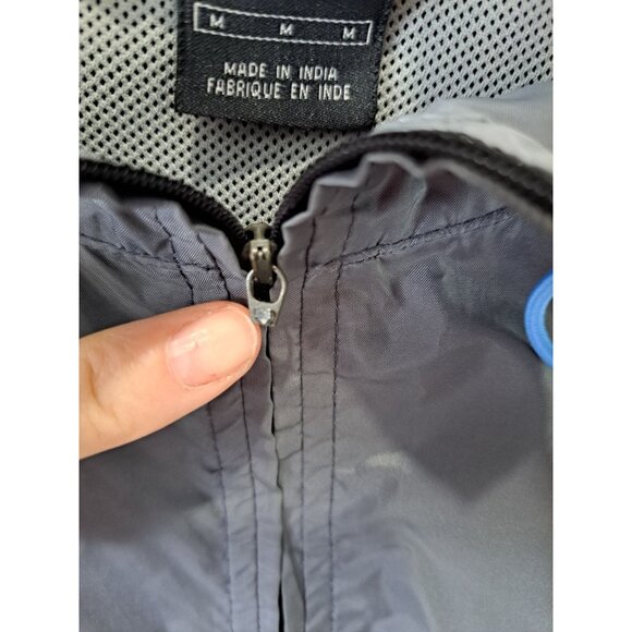 Nike Y2K 2000s Hex Nylon Paneled Half Zip Pullover 2 Pc Track Suit Gray M Men's - Picture 4 of 14